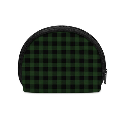 Green And Black Buffalo Plaid Print Coin Purse