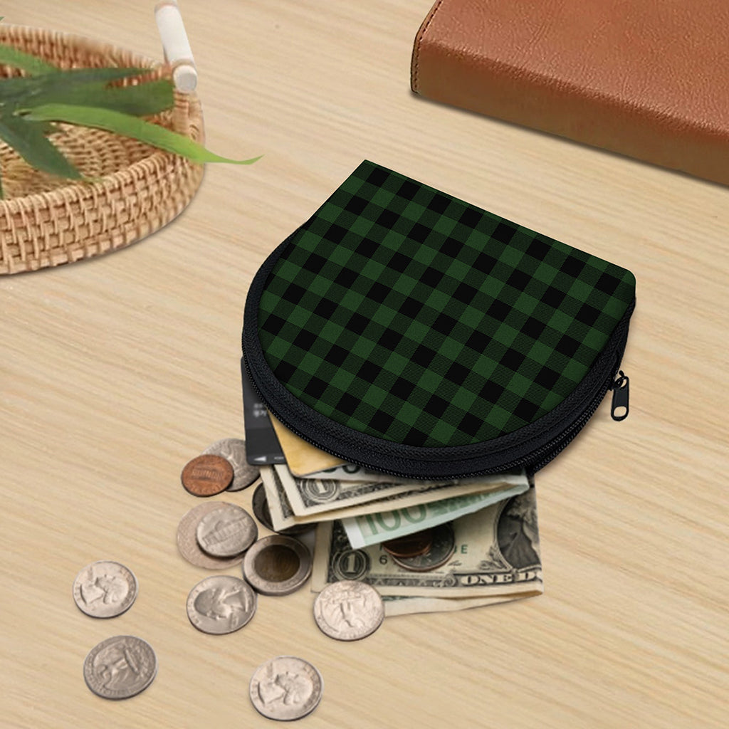 Green And Black Buffalo Plaid Print Coin Purse