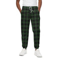Green And Black Buffalo Plaid Print Cotton Sweatpants