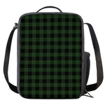 Green And Black Buffalo Plaid Print Crossbody Lunch Bag