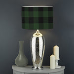 Green And Black Buffalo Plaid Print Drum Lamp Shade