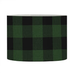 Green And Black Buffalo Plaid Print Drum Lamp Shade