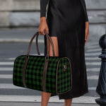 Green And Black Buffalo Plaid Print Duffle Bag