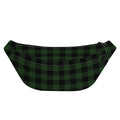 Green And Black Buffalo Plaid Print Fanny Pack