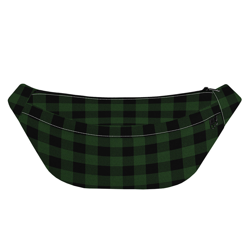 Green And Black Buffalo Plaid Print Fanny Pack