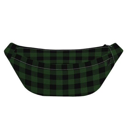 Green And Black Buffalo Plaid Print Fanny Pack