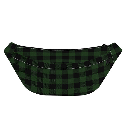 Green And Black Buffalo Plaid Print Fanny Pack