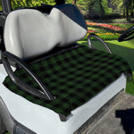 Green And Black Buffalo Plaid Print Golf Cart Seat Cover
