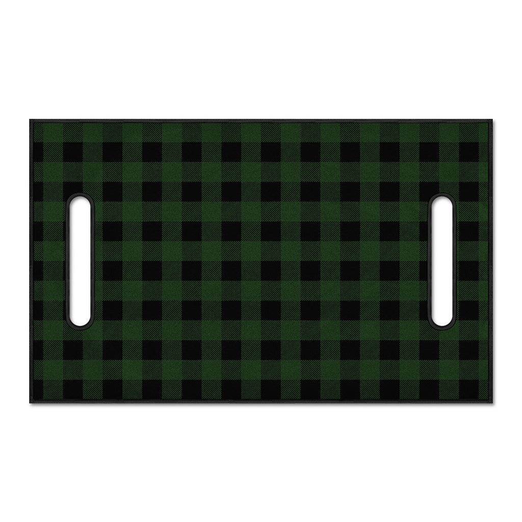 Green And Black Buffalo Plaid Print Golf Cart Seat Cover