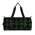 Green And Black Buffalo Plaid Print Gym Bag