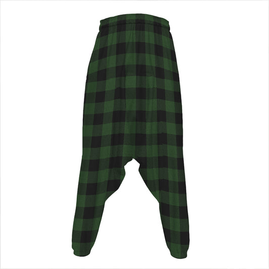 Green And Black Buffalo Plaid Print Hammer Pants