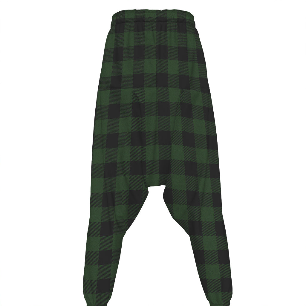 Green And Black Buffalo Plaid Print Hammer Pants