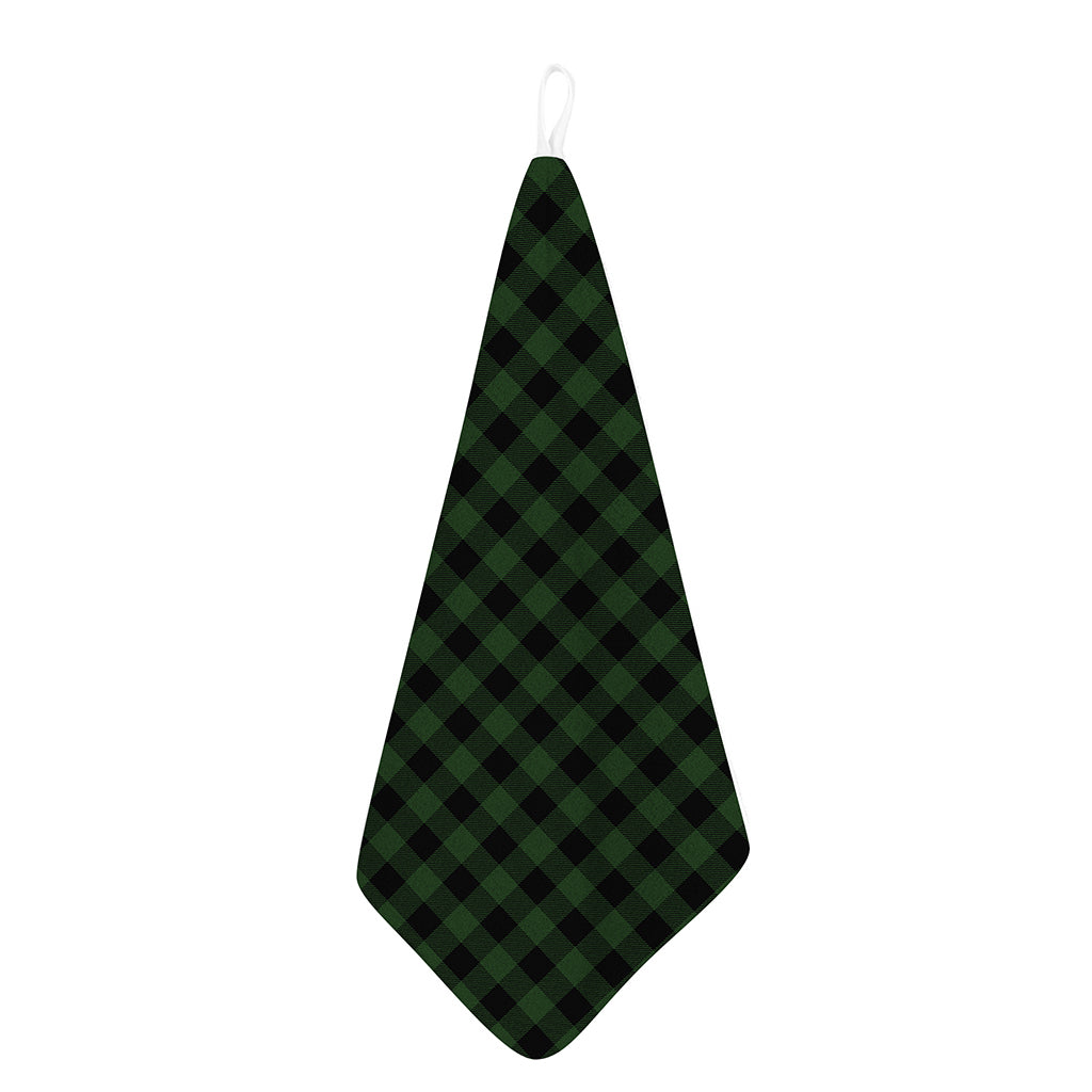 Green And Black Buffalo Plaid Print Hand Towel