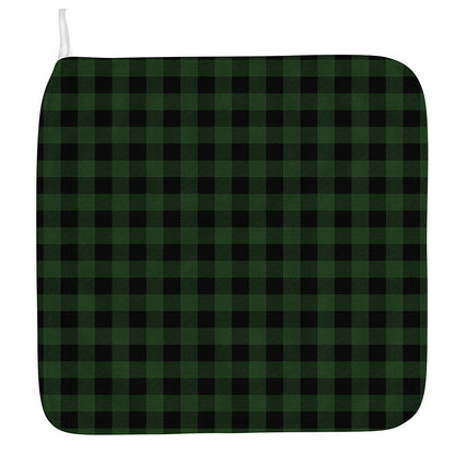 Green And Black Buffalo Plaid Print Hand Towel