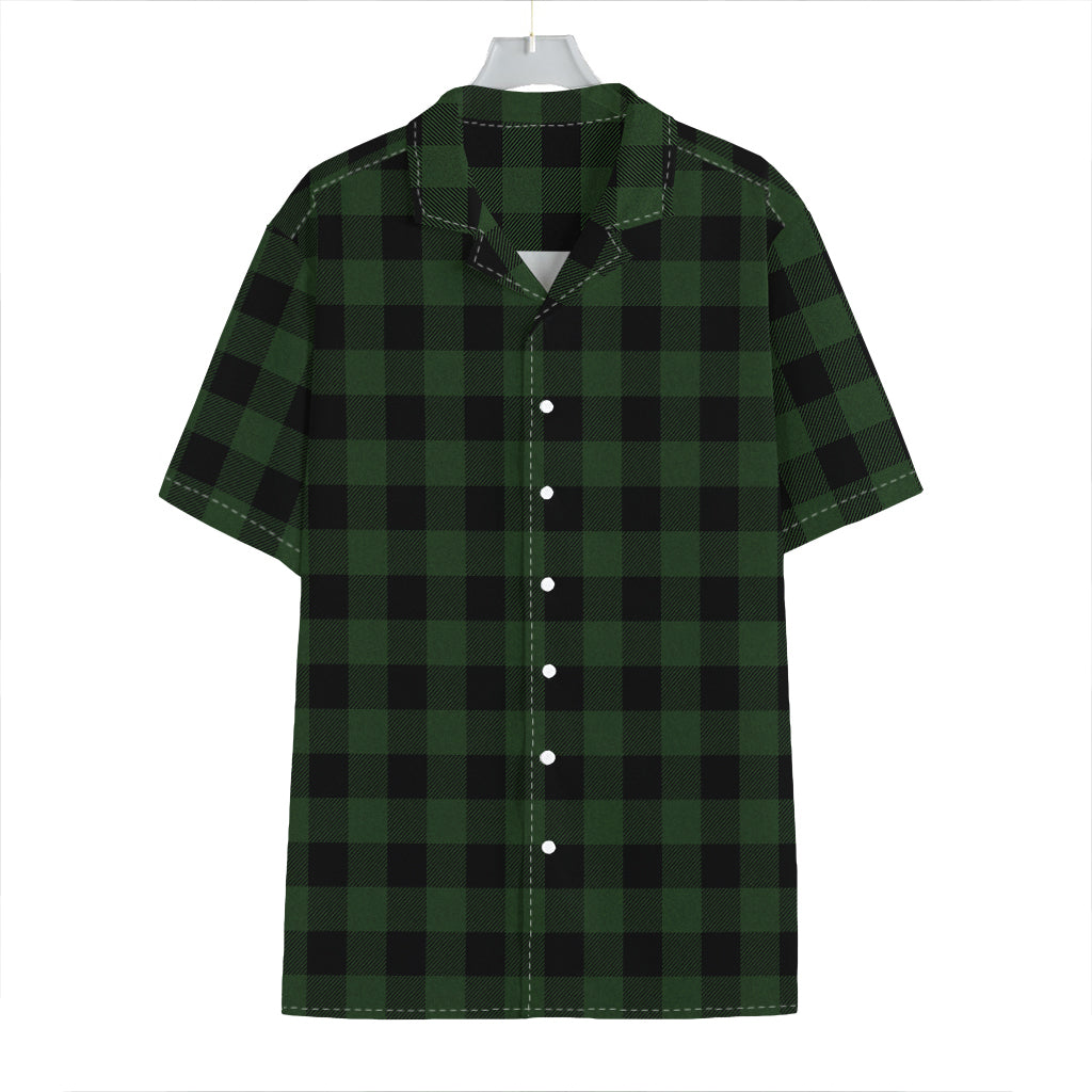 Green And Black Buffalo Plaid Print Hawaiian Shirt