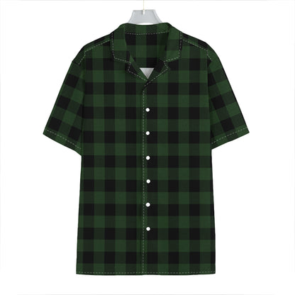 Green And Black Buffalo Plaid Print Hawaiian Shirt