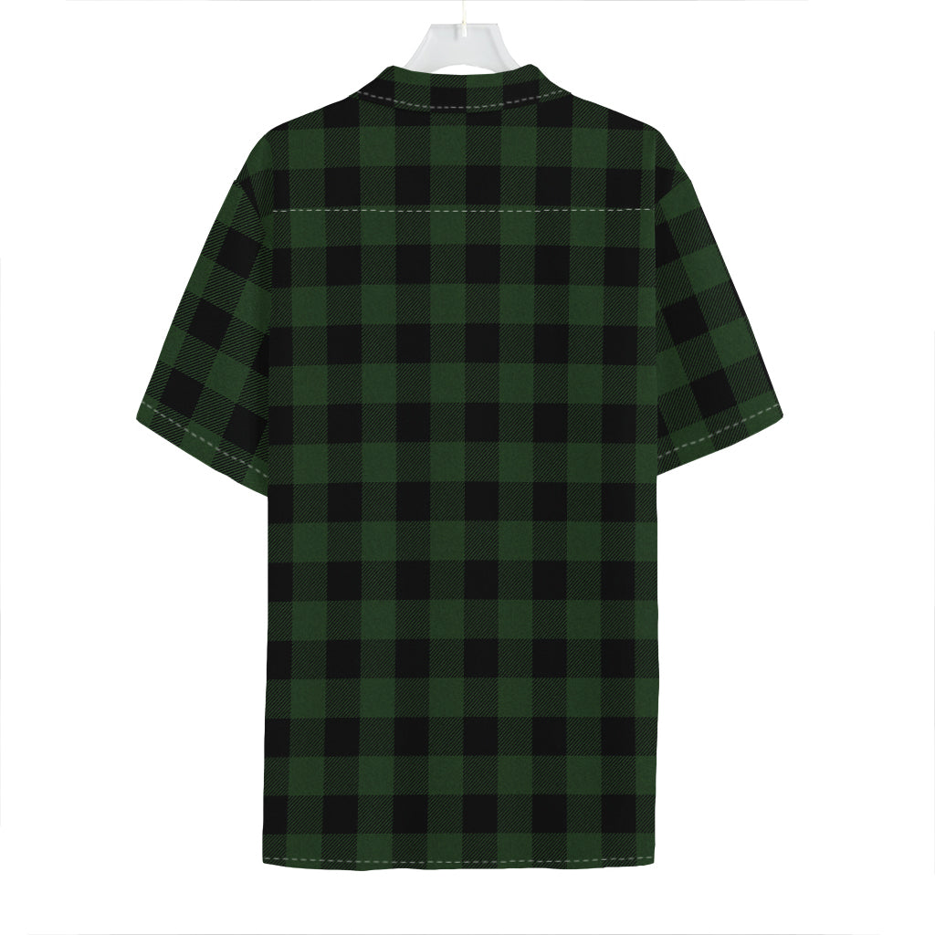 Green And Black Buffalo Plaid Print Hawaiian Shirt