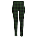 Green And Black Buffalo Plaid Print High-Waisted Pocket Leggings
