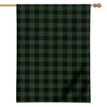 Green And Black Buffalo Plaid Print House Flag