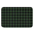 Green And Black Buffalo Plaid Print Indoor Door Mat
