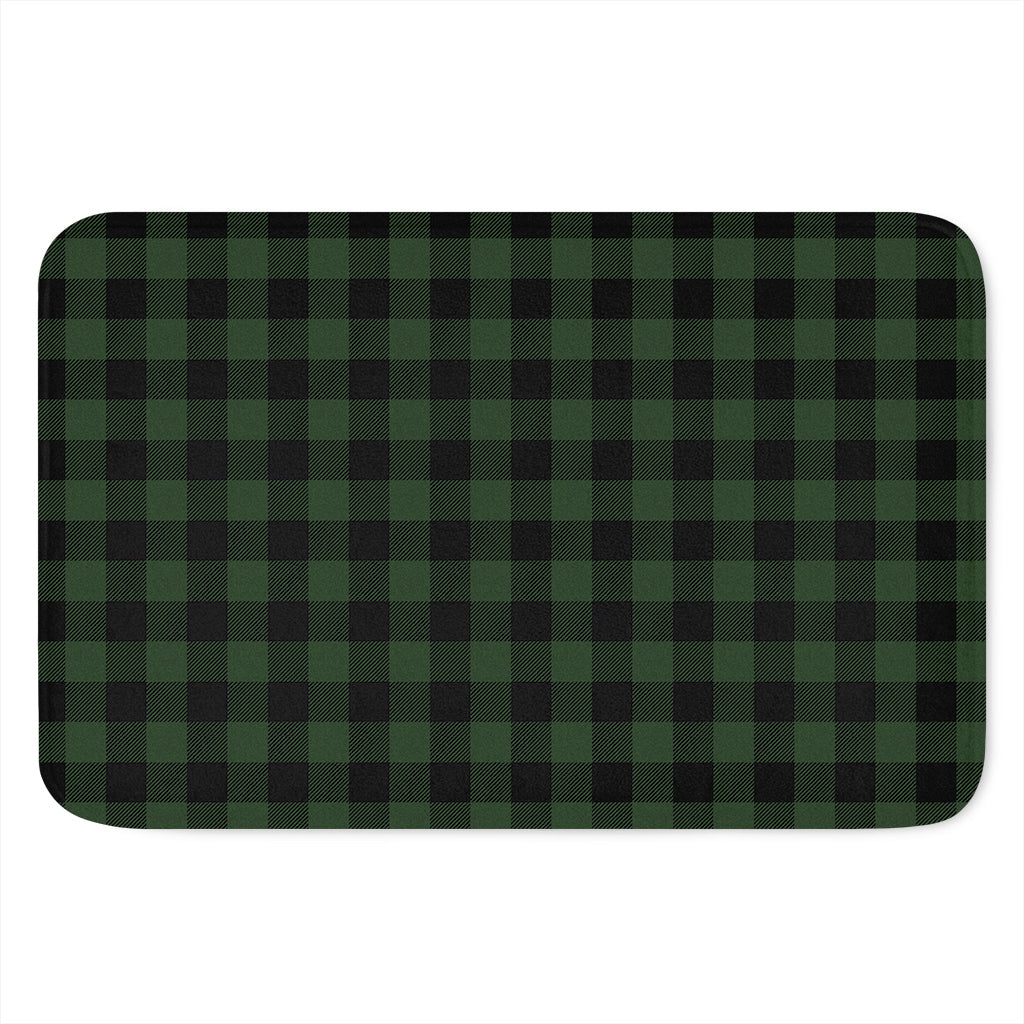 Green And Black Buffalo Plaid Print Indoor Door Mat