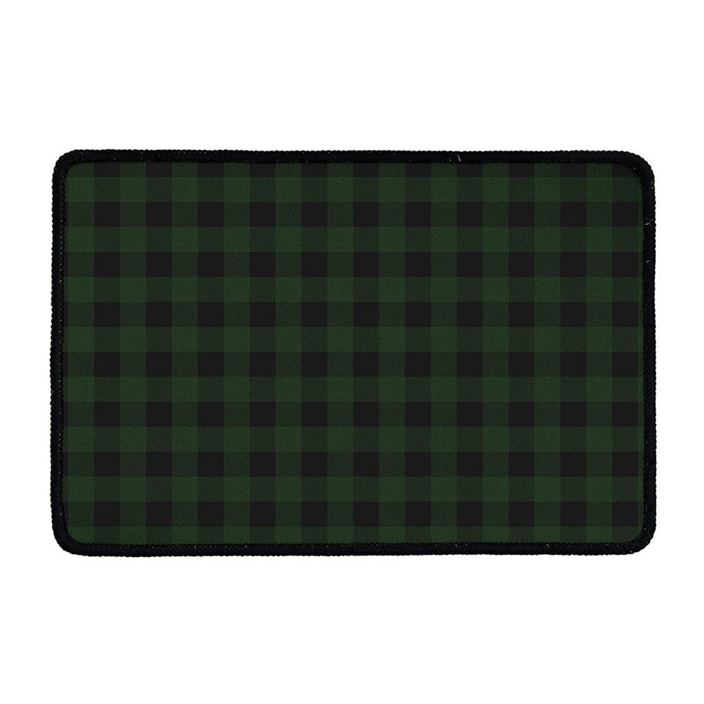 Green And Black Buffalo Plaid Print Kitchen Mat