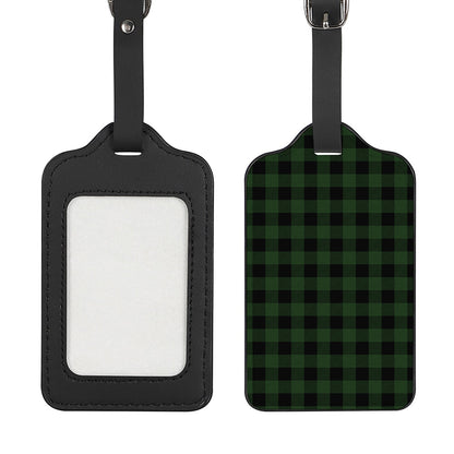 Green And Black Buffalo Plaid Print Luggage Tag
