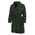 Green And Black Buffalo Plaid Print Men's Bathrobe