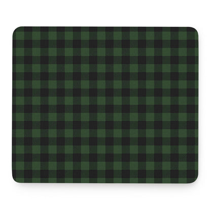 Green And Black Buffalo Plaid Print Mouse Pad