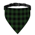 Green And Black Buffalo Plaid Print Over The Collar Dog Bandana