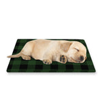 Green And Black Buffalo Plaid Print Pet Cooling Mat Cover