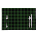 Green And Black Buffalo Plaid Print Placemat