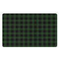 Green And Black Buffalo Plaid Print Polyester Doormat