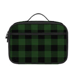 Green And Black Buffalo Plaid Print Portable Lunch Bag