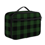 Green And Black Buffalo Plaid Print Portable Lunch Bag