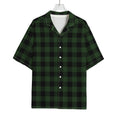Green And Black Buffalo Plaid Print Rayon Hawaiian Shirt