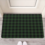 Green And Black Buffalo Plaid Print Rubber Doormat