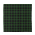 Green And Black Buffalo Plaid Print Silk Bandana