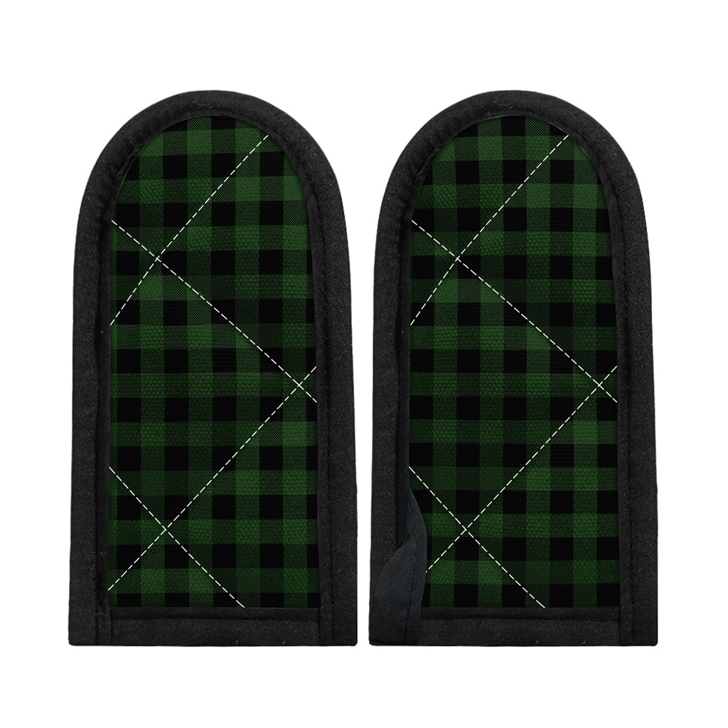 Green And Black Buffalo Plaid Print Skillet Handle Cover