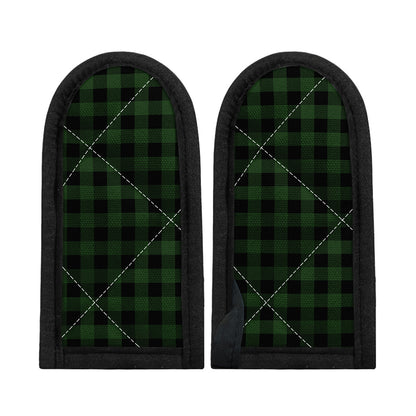 Green And Black Buffalo Plaid Print Skillet Handle Cover