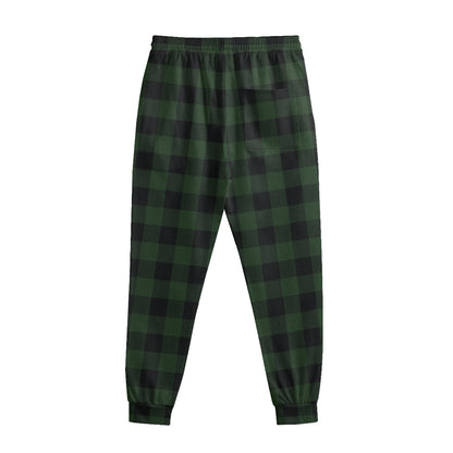 Green And Black Buffalo Plaid Print Sweatpants