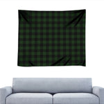 Green And Black Buffalo Plaid Print Tapestry