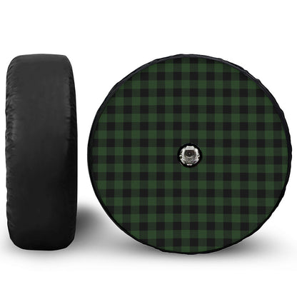 Green And Black Buffalo Plaid Print Tire Cover With Camera Hole
