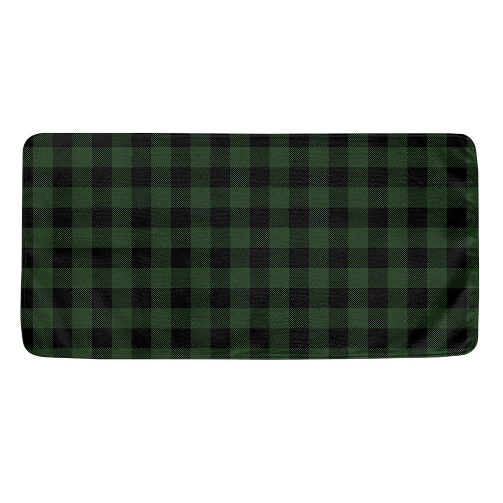 Green And Black Buffalo Plaid Print Towel