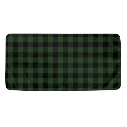 Green And Black Buffalo Plaid Print Towel