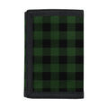 Green And Black Buffalo Plaid Print Trifold Wallet