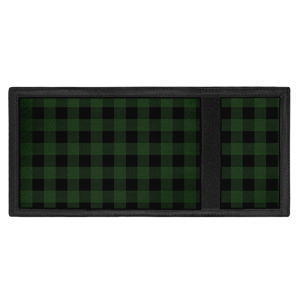Green And Black Buffalo Plaid Print Trifold Wallet
