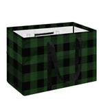 Green And Black Buffalo Plaid Print Utility Tote Bag