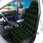 Green And Black Buffalo Plaid Print Waterproof Car Seat Cover