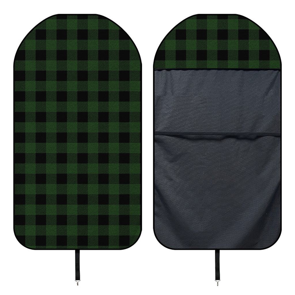 Green And Black Buffalo Plaid Print Waterproof Car Seat Cover